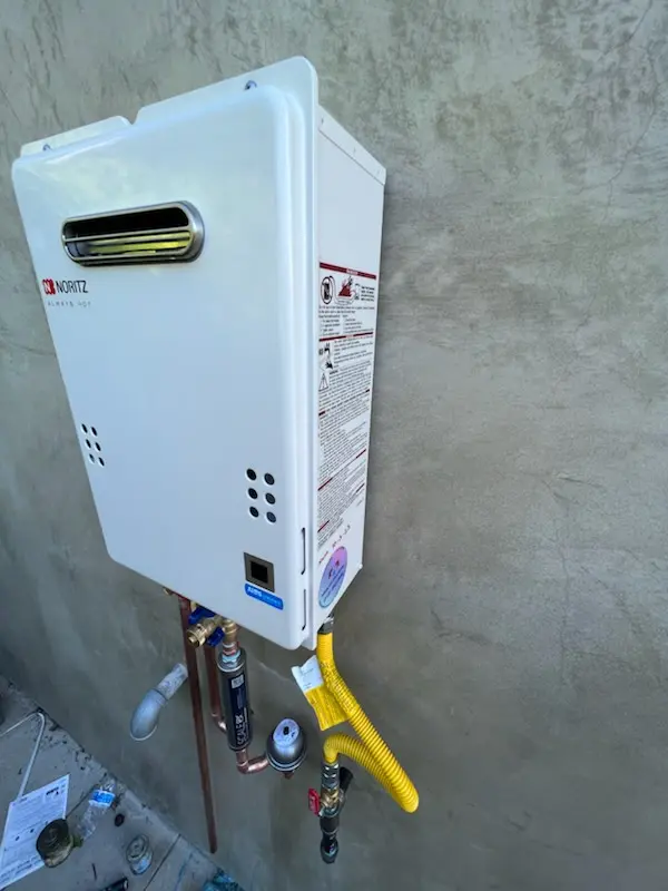 Tankless water heater installation for Hamlet North homes